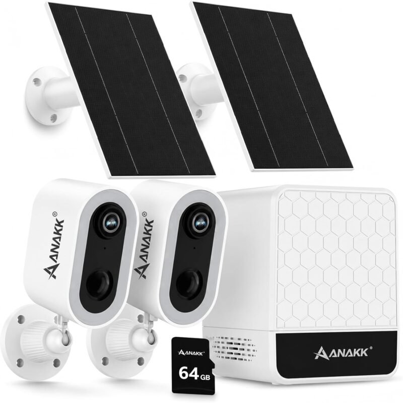 5GHz/2.4GHz Wireless Outdoor Solar Security Cameras