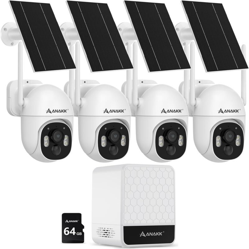4MP Solar Security Cameras Wireless Outdoor