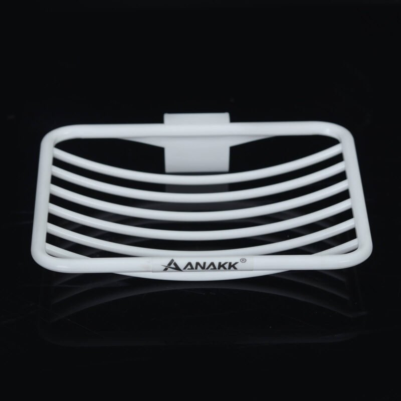 ANAKK Simple Wall Mounted Soap Dish with Drainage Soap Box | Cutout Soap Container Plastic Soap Dish Holder