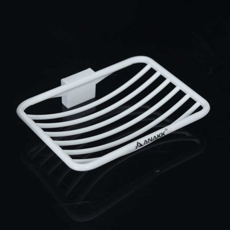 ANAKK Simple Wall Mounted Soap Dish with Drainage Soap Box | Cutout Soap Container Plastic Soap Dish Holder - Image 3