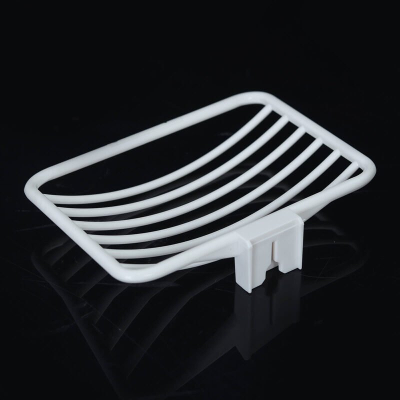 ANAKK Simple Wall Mounted Soap Dish with Drainage Soap Box | Cutout Soap Container Plastic Soap Dish Holder - Image 4