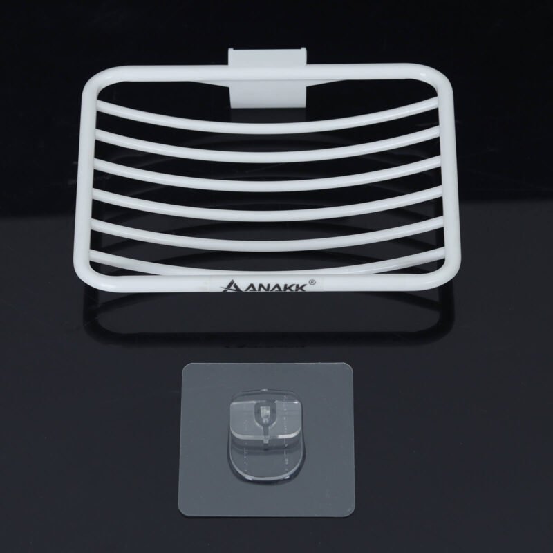 ANAKK Simple Wall Mounted Soap Dish with Drainage Soap Box | Cutout Soap Container Plastic Soap Dish Holder - Image 8