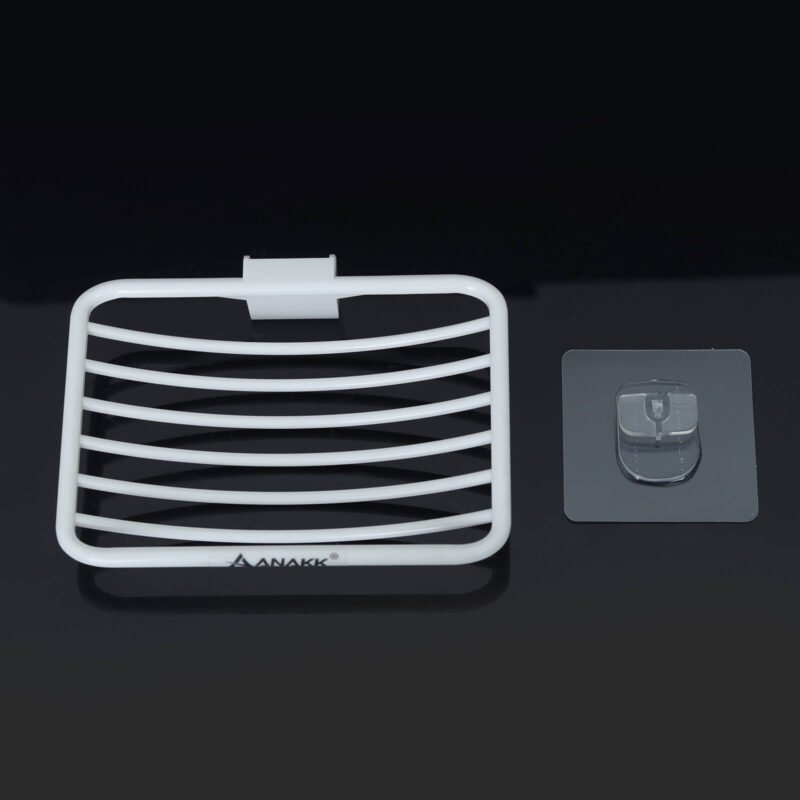 ANAKK Simple Wall Mounted Soap Dish with Drainage Soap Box | Cutout Soap Container Plastic Soap Dish Holder - Image 9