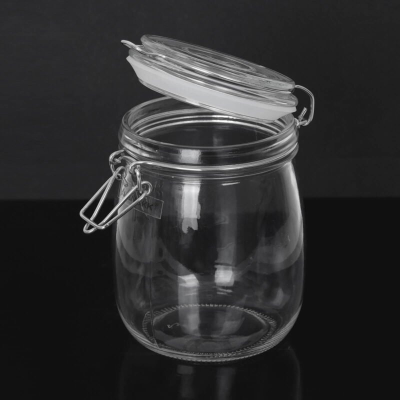 ANAKK Large Capacity Glass Storage Tank Bottle Food Storage Glass Bottle for Home